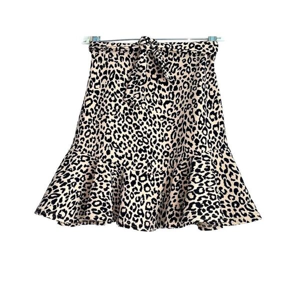 Nasty Gal Ruffle Hem Leopard Mini Skirt - Picture 4 of 15